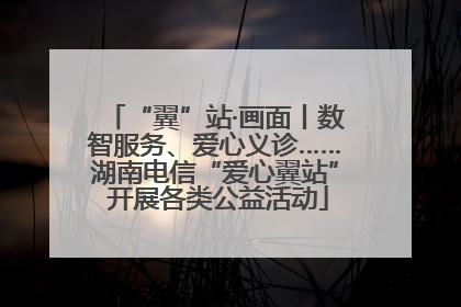 “翼”站·画面丨数智服务、爱心义诊……湖南电信“爱心翼站” 开展各类公益活动